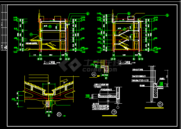 某工业厂房建筑施工CAD设计方案图纸-图二