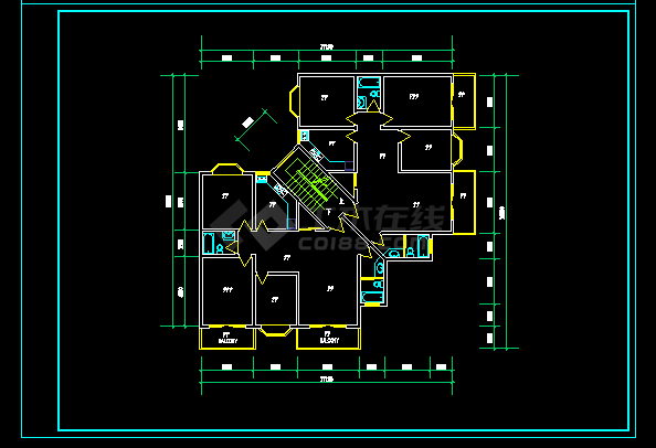 转角户型住宅楼建筑施工CAD设计方案图纸-图二