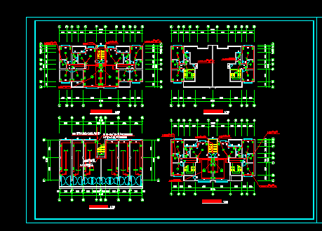 住宅楼电气全套cad施工平面详图-图二