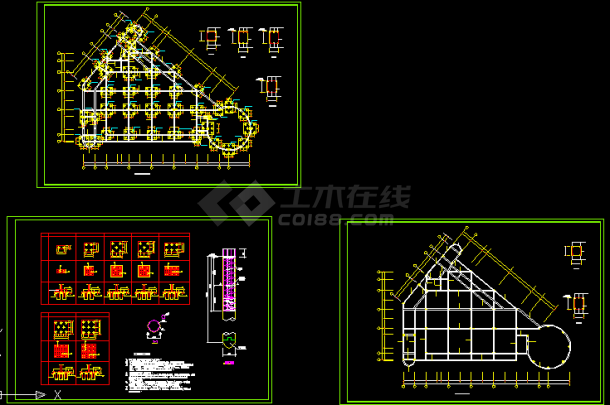 多层小型别墅建筑施工CAD设计方案图纸-图一