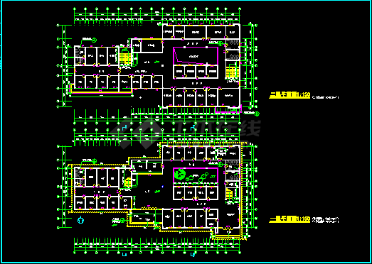 某医院三层独立门诊楼建筑CAD扩初设计图-图二