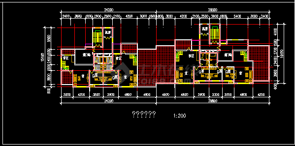 市区住宅楼建筑施工CAD设计方案图纸-图二