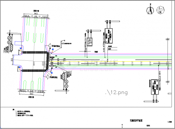 天湖南路综合改造提升工程道路交通组织设计全套施工图纸-图二