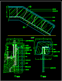 某酒店旋转楼梯设计施工装修CAD平面-图二