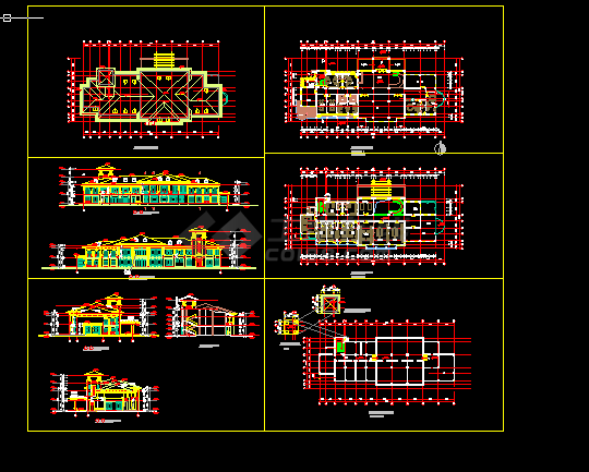 某小区公建会所建筑施工CAD设计方案图纸-图一