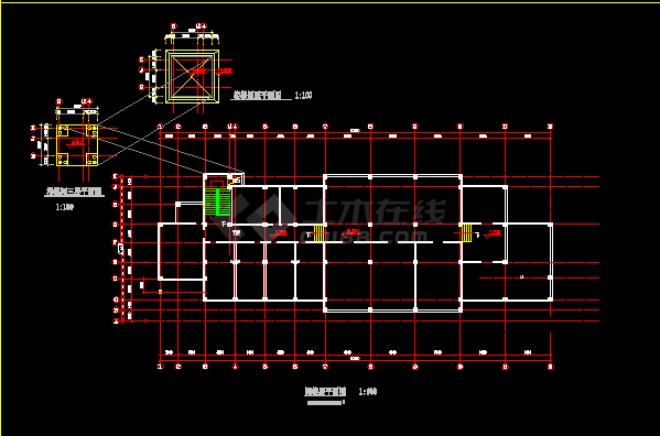 某小区公建会所建筑施工CAD设计方案图纸-图二