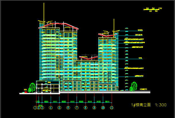 上海上青城市花园CAD详细建筑图纸-图二