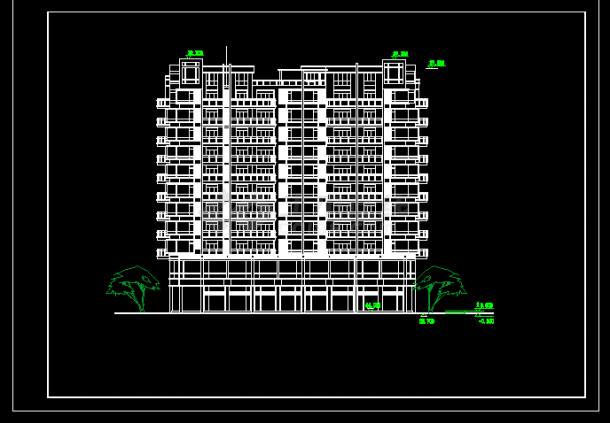 航运新村住宅建筑CAD设计方案详图-图二