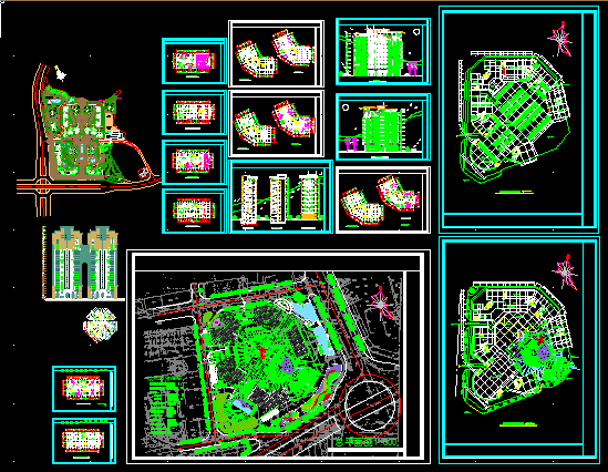 新型小区高层住宅建筑施工CAD设计方案图纸_图1