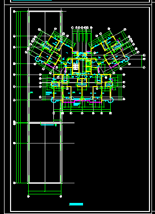 整套高层住宅建筑施工CAD设计方案图纸-图二