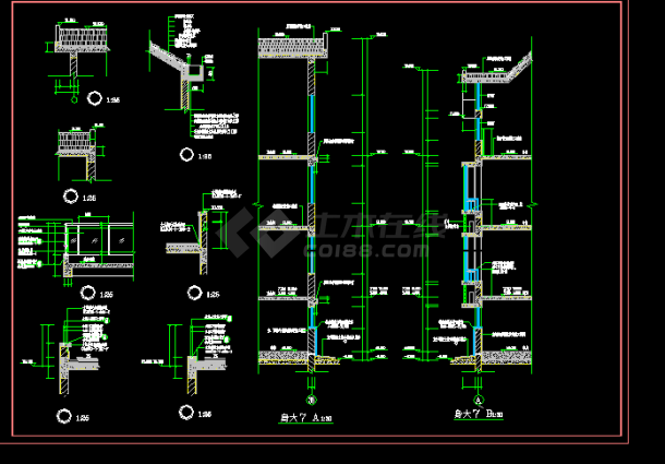 多层新农村别墅建筑施工CAD设计方案图纸-图二