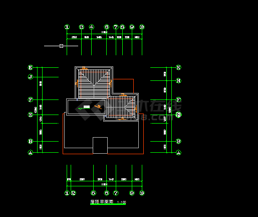 豪华中式别墅建施设计方案全套CAD图-图二