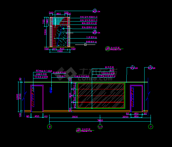 办公室建筑方案设计全套CAD图纸-图二