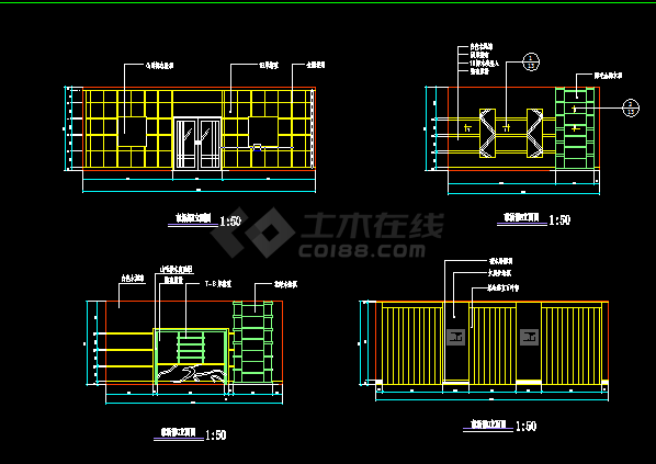 办公空间装修设计方案全套CAD总图-图二