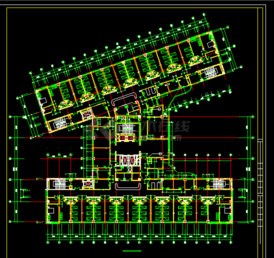 保定市第一中心医院设计全套CAD平面图纸-图二