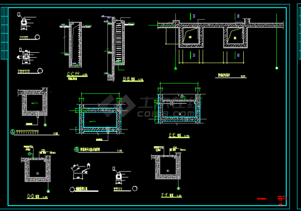 地下室人防建筑施工方案设计全套CAD图纸-图二