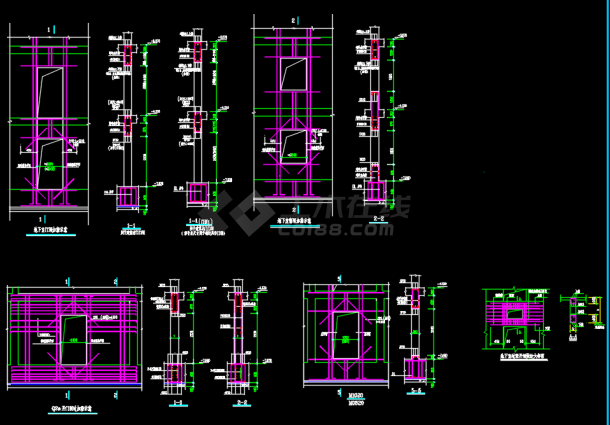 一个单元高层住宅楼结构设计施工图纸-图二