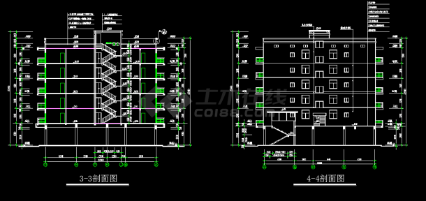 某市区樱花阁住宅楼建筑CAD施工图纸-图二