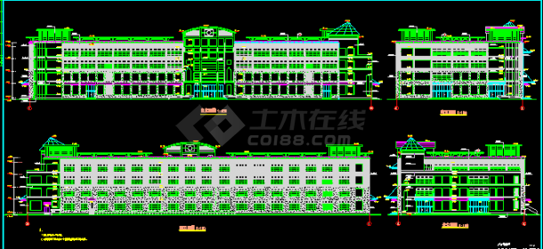 某市大型商场全套建筑CAD施工设计图纸-图二