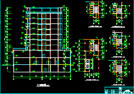 翡翠山湖酒店施工CAD建筑设计平立面图纸-图二