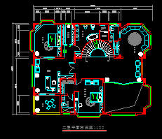 三层别墅（带花园）室内设计方案图纸-图二