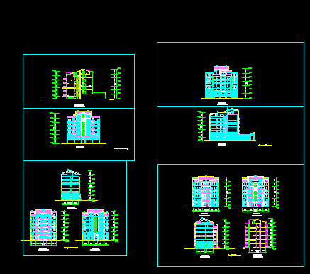 某区住宅楼建筑施工CAD设计方案图纸-图一