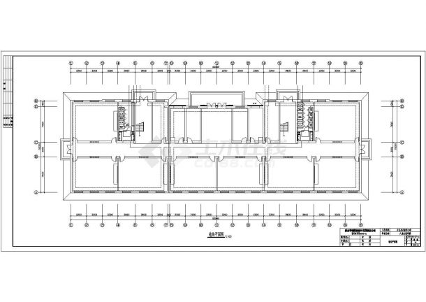 陕西省某小学主教学楼全套CAD施工图纸-图二