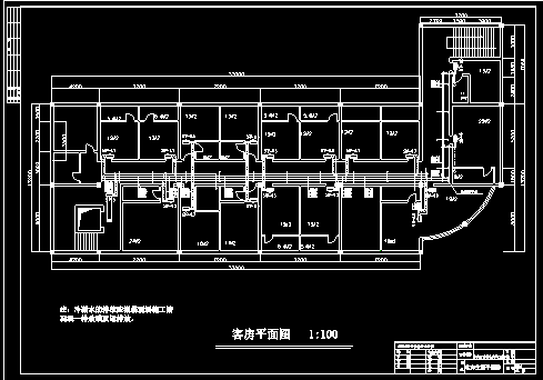 大酒店客房空调平面cad设计施工方案图-图二