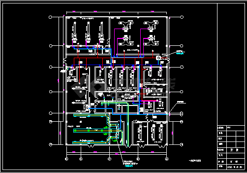 工厂办公楼空调整套平面cad设计施工方案图纸-图二