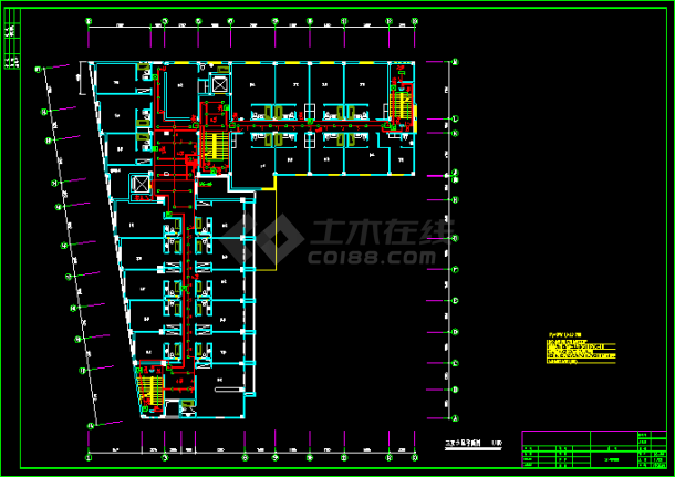 8层酒店建筑设计全套cad施工方案图纸-图二