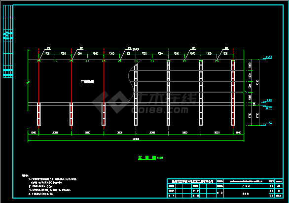 广告牌结构设计cad施工方案图纸-图二