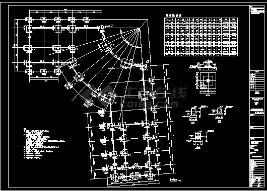 开发商售楼处结构cad施工工程方案图纸-图二