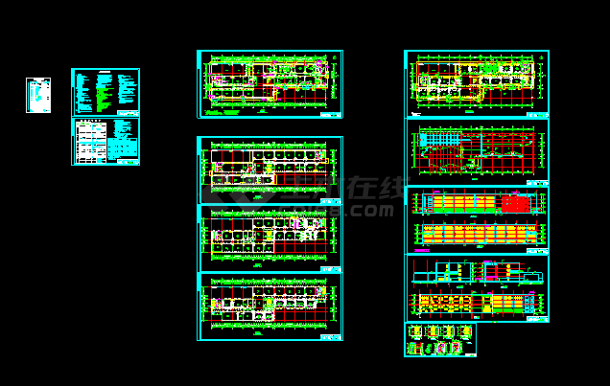 某实验楼建筑cad框架结构施工方案图纸-图一