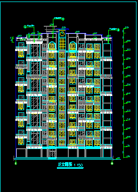 某市小区高层住宅楼H幢建筑CAD设计施工图-图二
