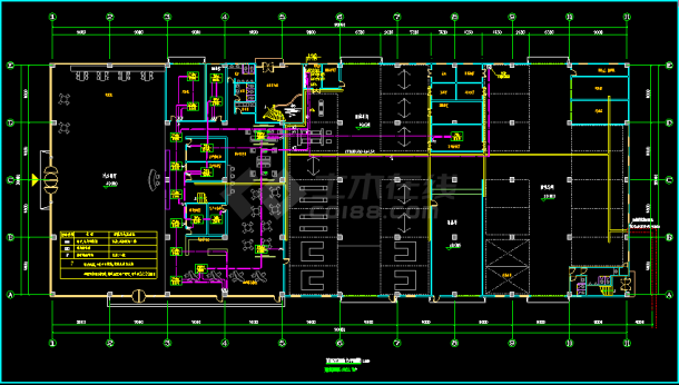 某汽车店电气施工设计CAD平面图-图二