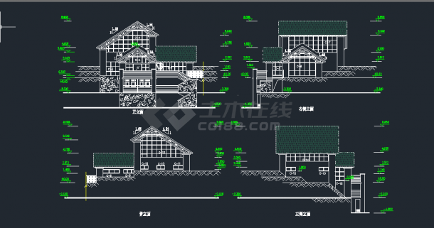 某地区季华8号私宅别墅建筑设计CAD全套施工图-图二