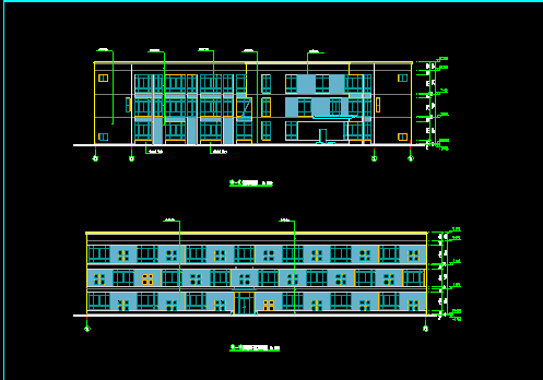 某多层住宅楼建筑CAD施工平立面设计图纸-图二