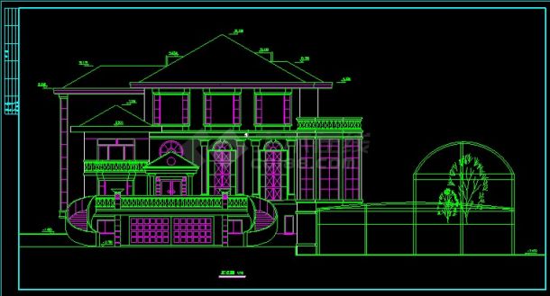 100例室内平面别墅设计详细CAD图纸-图二