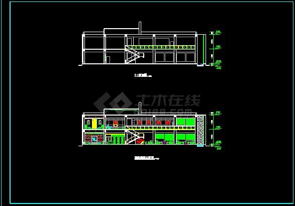 某办公别墅建筑设计CAD施工图纸-图二