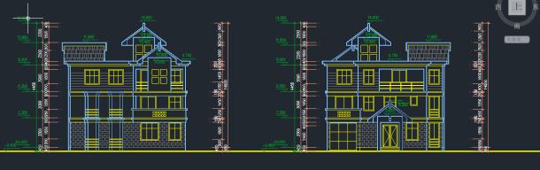 某地区腾辉S型别墅建筑设计CAD施工图-图二