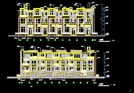 某小区多层排房样板建筑CAD设计施工图-图二