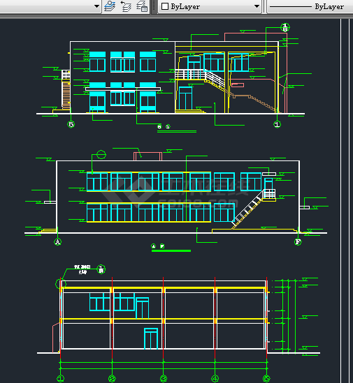某地区多功能食堂建筑设计CAD施工图-图二