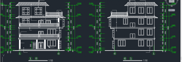某地区达升7号别墅建筑设计CAD施工方案图-图二