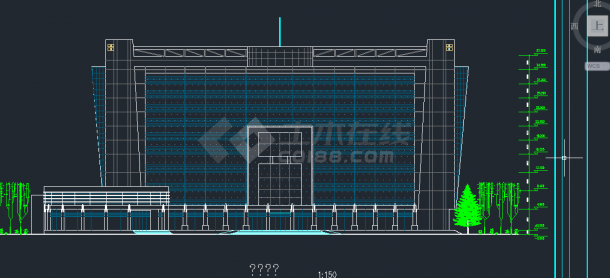 某地区娱乐阳光厅综合楼建筑设计CAD施工图-图二
