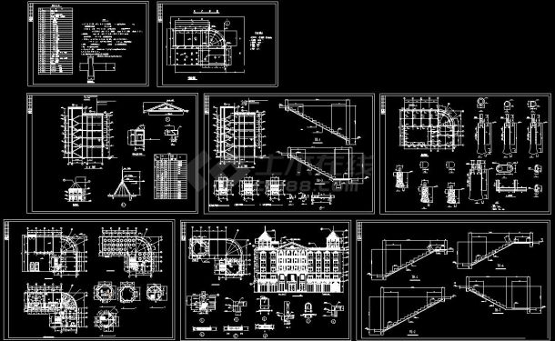 酒店的cad平面设计建筑施工图纸(含设计说明）-图一
