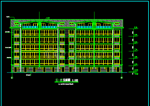 某小区多层住宅建筑CAD设计施工平立剖图-图二