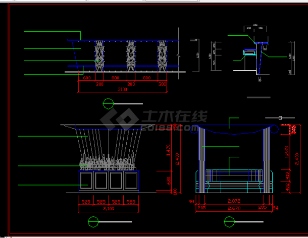 某豪华酒吧建施方案设计全套CAD平面图-图二