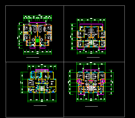 三室两厅住宅建筑施工CAD设计方案图纸_图1