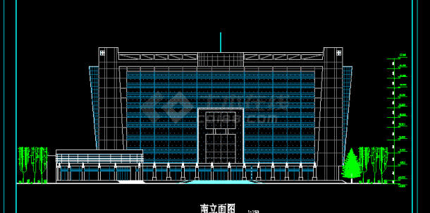 某大酒店建筑方案设计全套CAD平立剖面图-图二