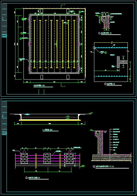 某俱乐部cad平面设计游泳池施工图_图1